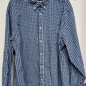 Old Navy Blue and White Casual Button Down Shirt